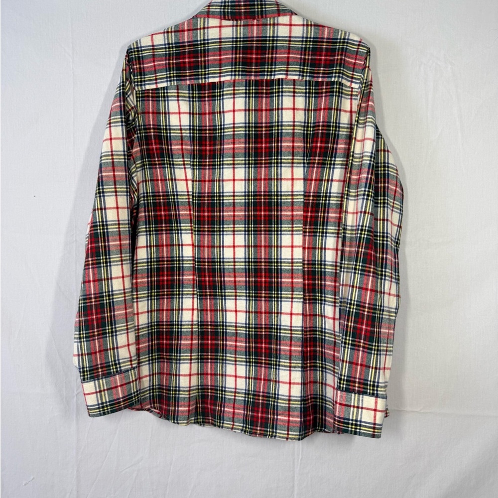 L.L. Bean Red and White Plaid Casual button down Shirt 100% cotton - Picture 2 of 5